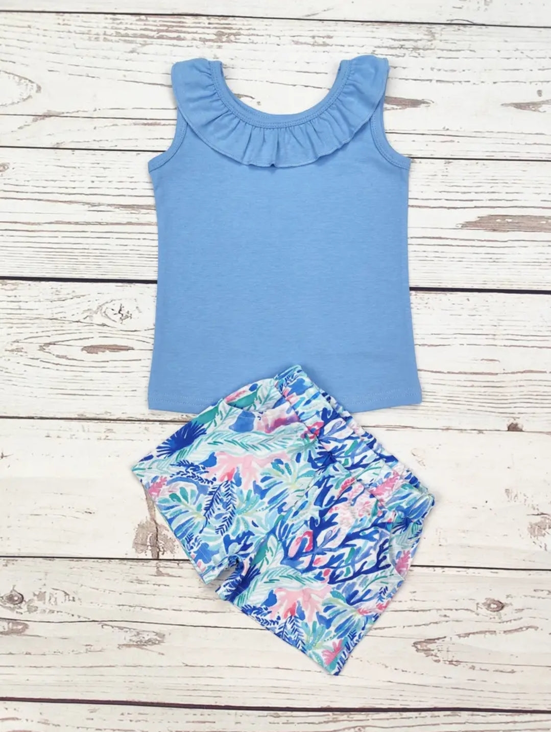Baby Girls Coral Print Shorts Set