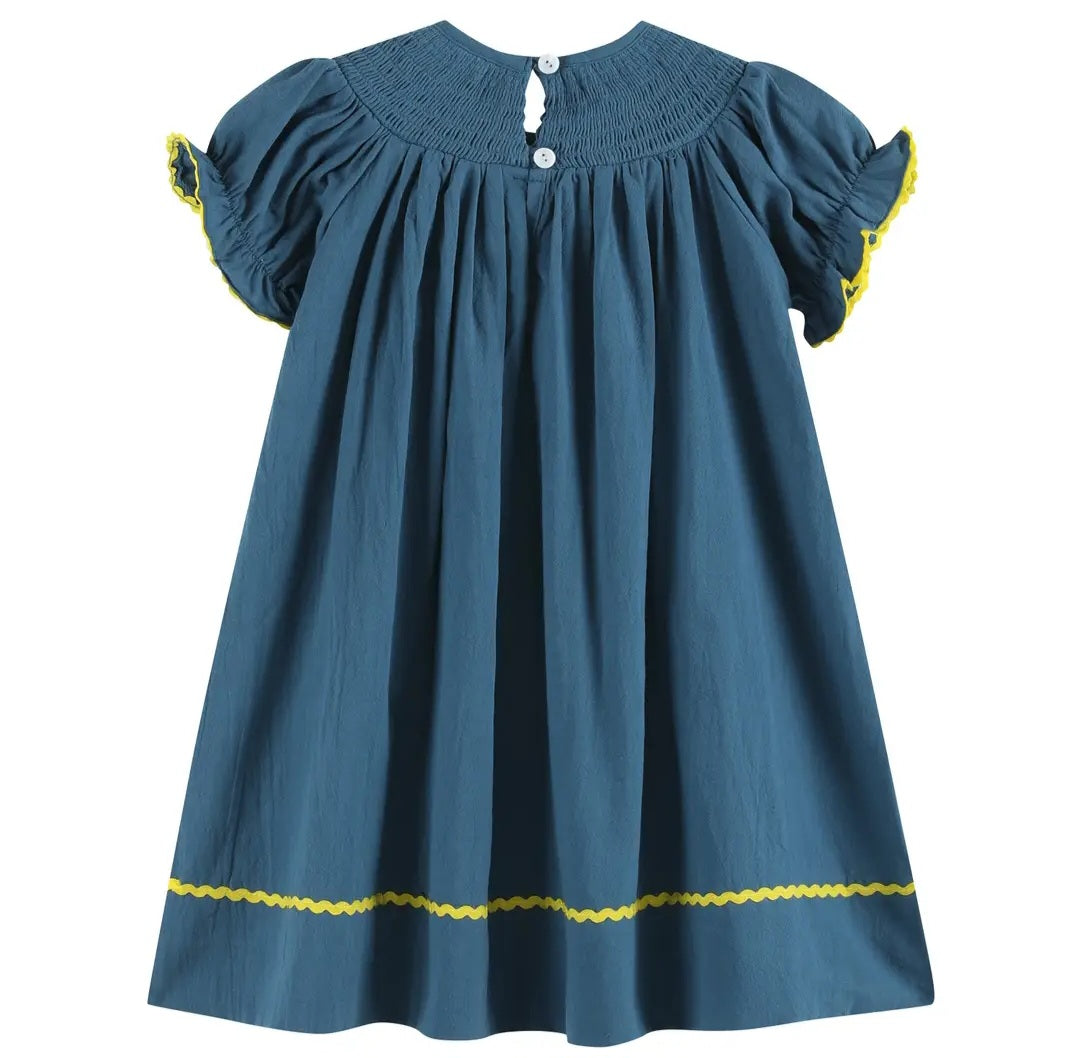 Cobalt Blue Turkey Bishop Dress