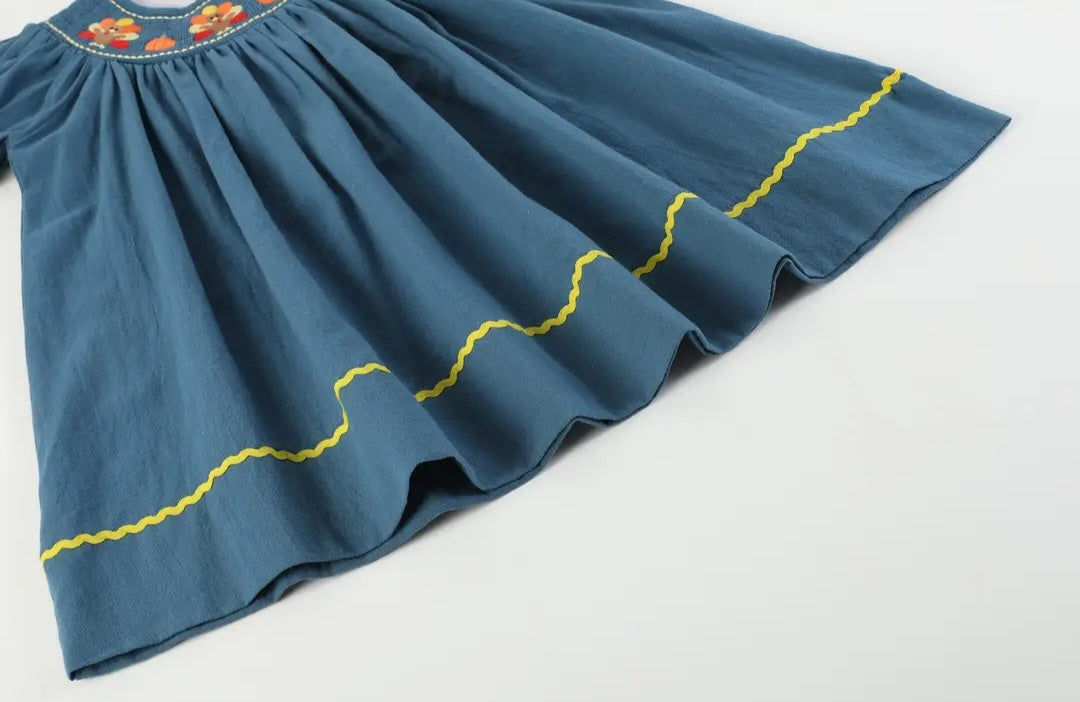 Cobalt Blue Turkey Bishop Dress