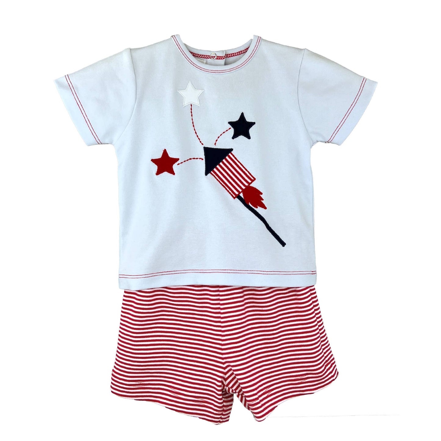Knit Patriotic Shirt & Short Set